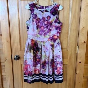 Liz Claiborne Dress - Purple and Pink Floral